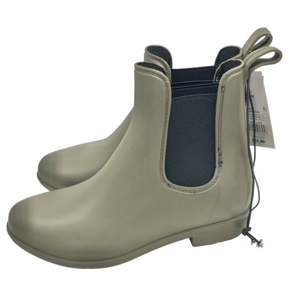 A New Day Chelsea Rain Boots Green Womens 6 Waterproof NEW IN BOX - Picture 1 of 9